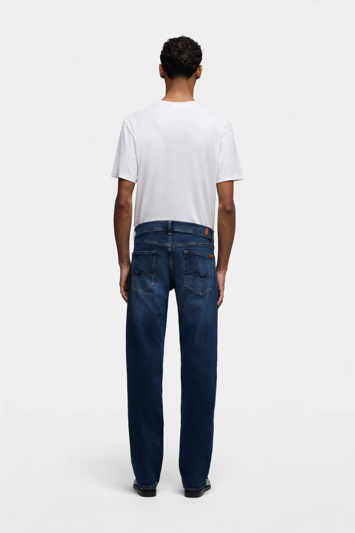 7 For All Mankind Mid Blue Men Standard in Luxe Performance SKU: 7TE10C42_3LH Image 04