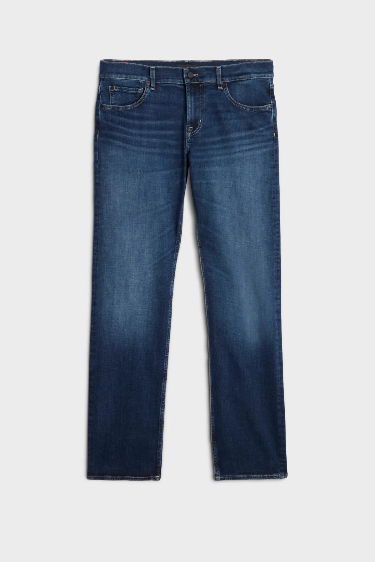 7 For All Mankind Mid Blue Men Standard in Luxe Performance SKU: 7TE10C42_3LH Image 07