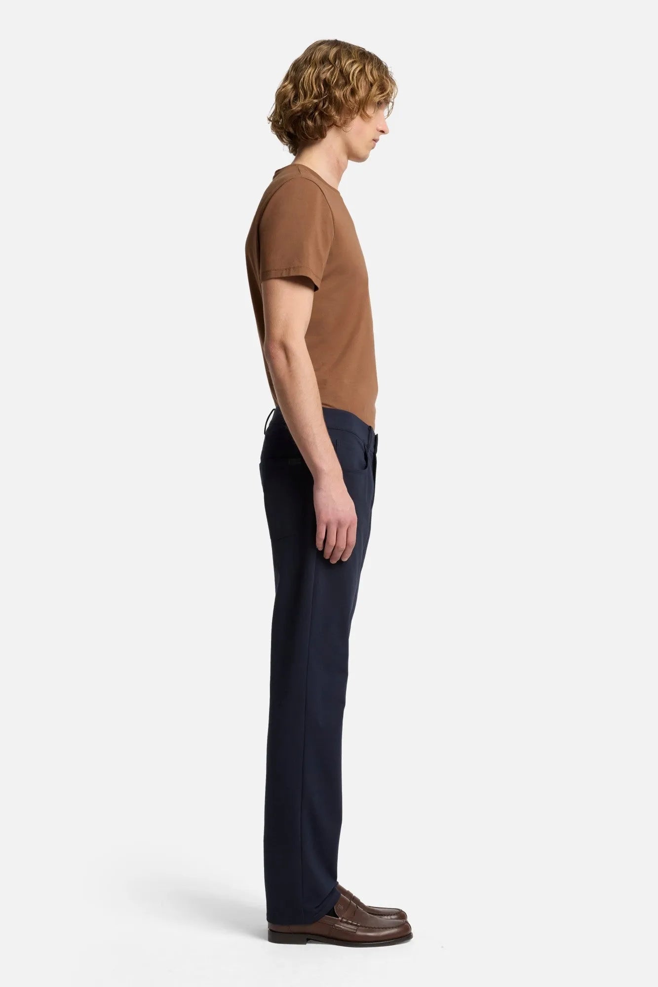 7 For All Mankind Navy Men The Straight in Luxe Performance Knit SKU: 7TE70E23_1LT Image 06