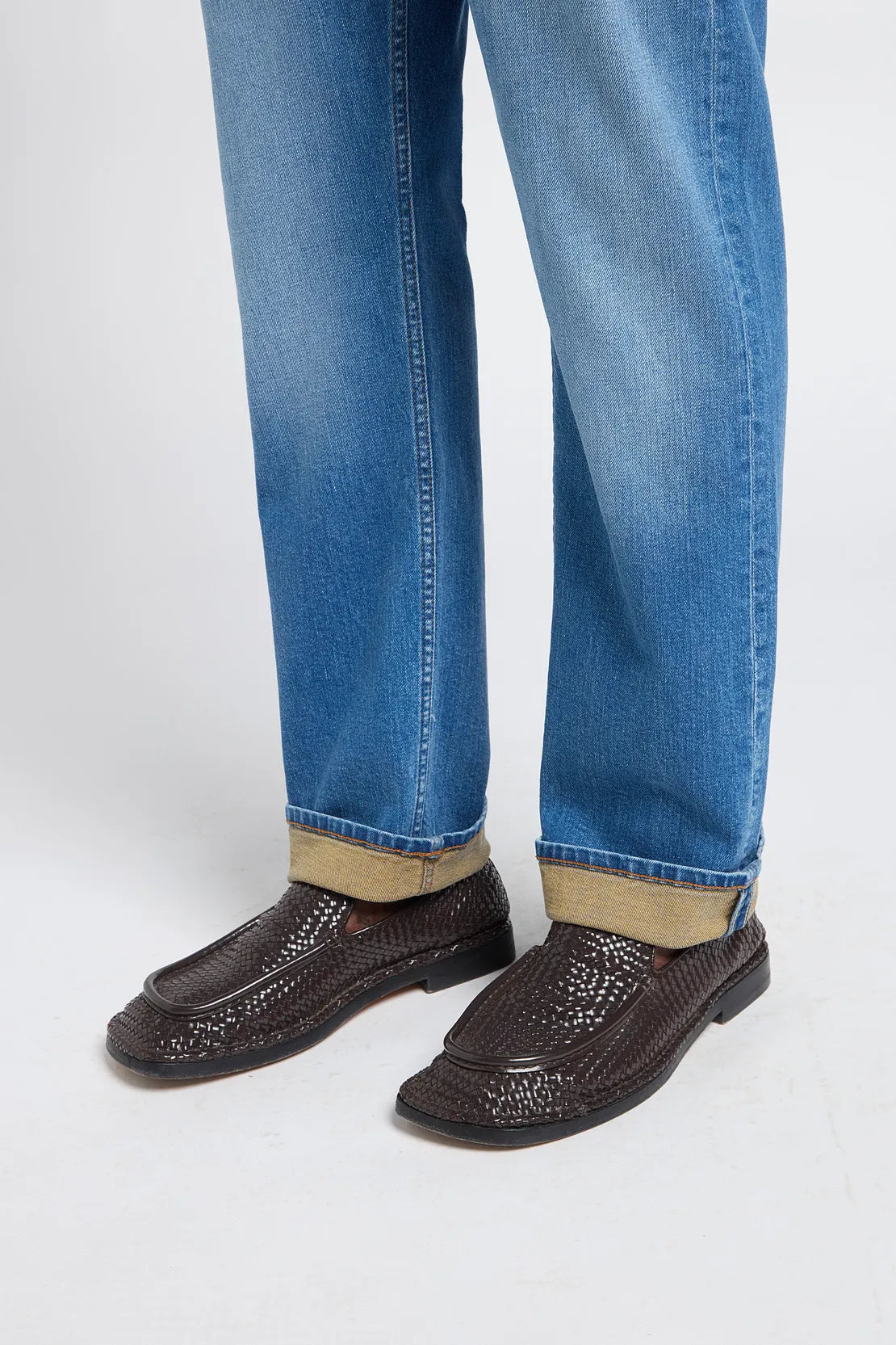 7 For All Mankind Light Blue Men Straight-Leg Jeans SKU: 7TE70F25_3M6 Image 03