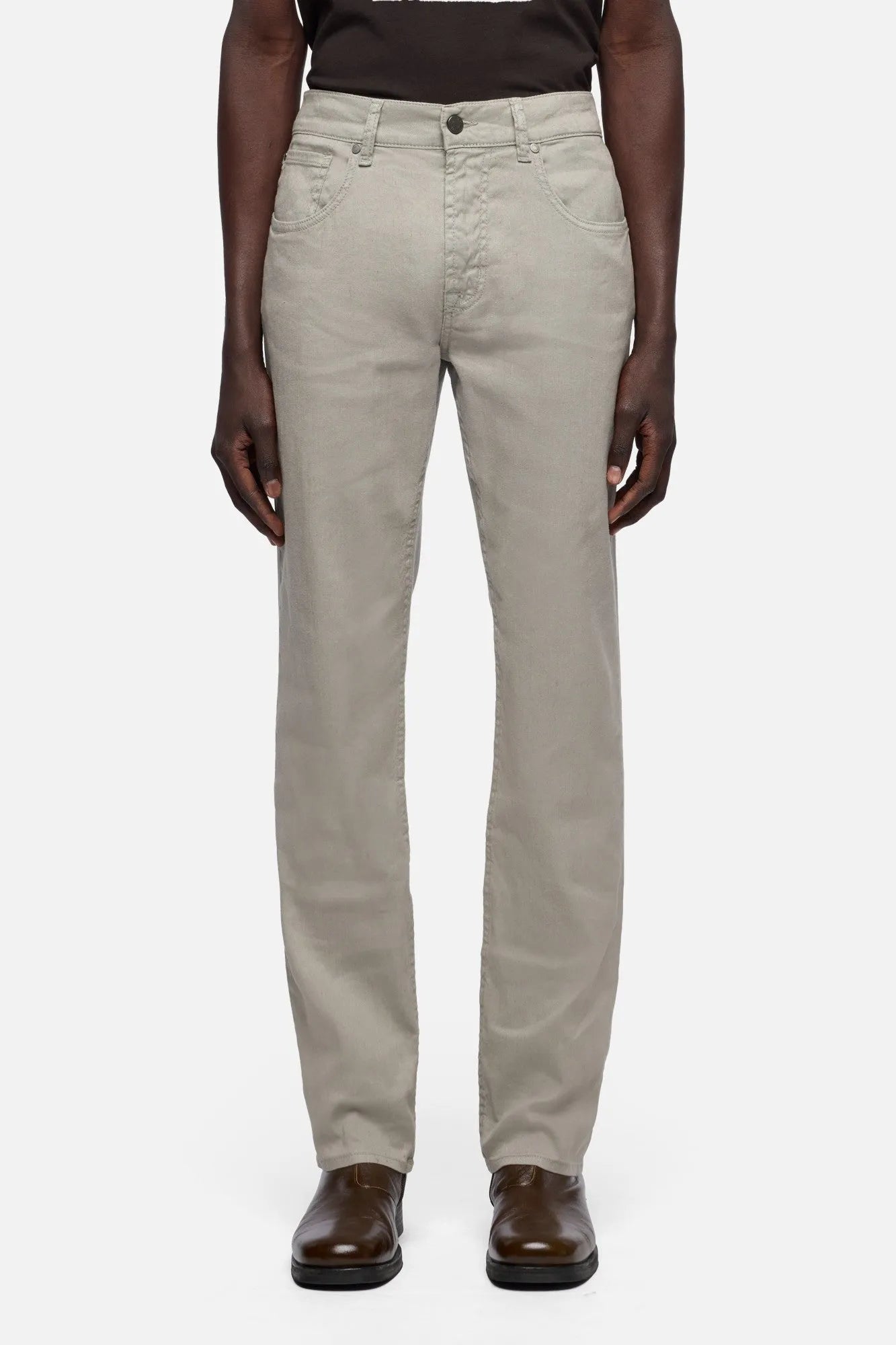 7 For All Mankind Iron Men The Straight in Denim Linen SKU: 7TE70G06_3BC Image 03