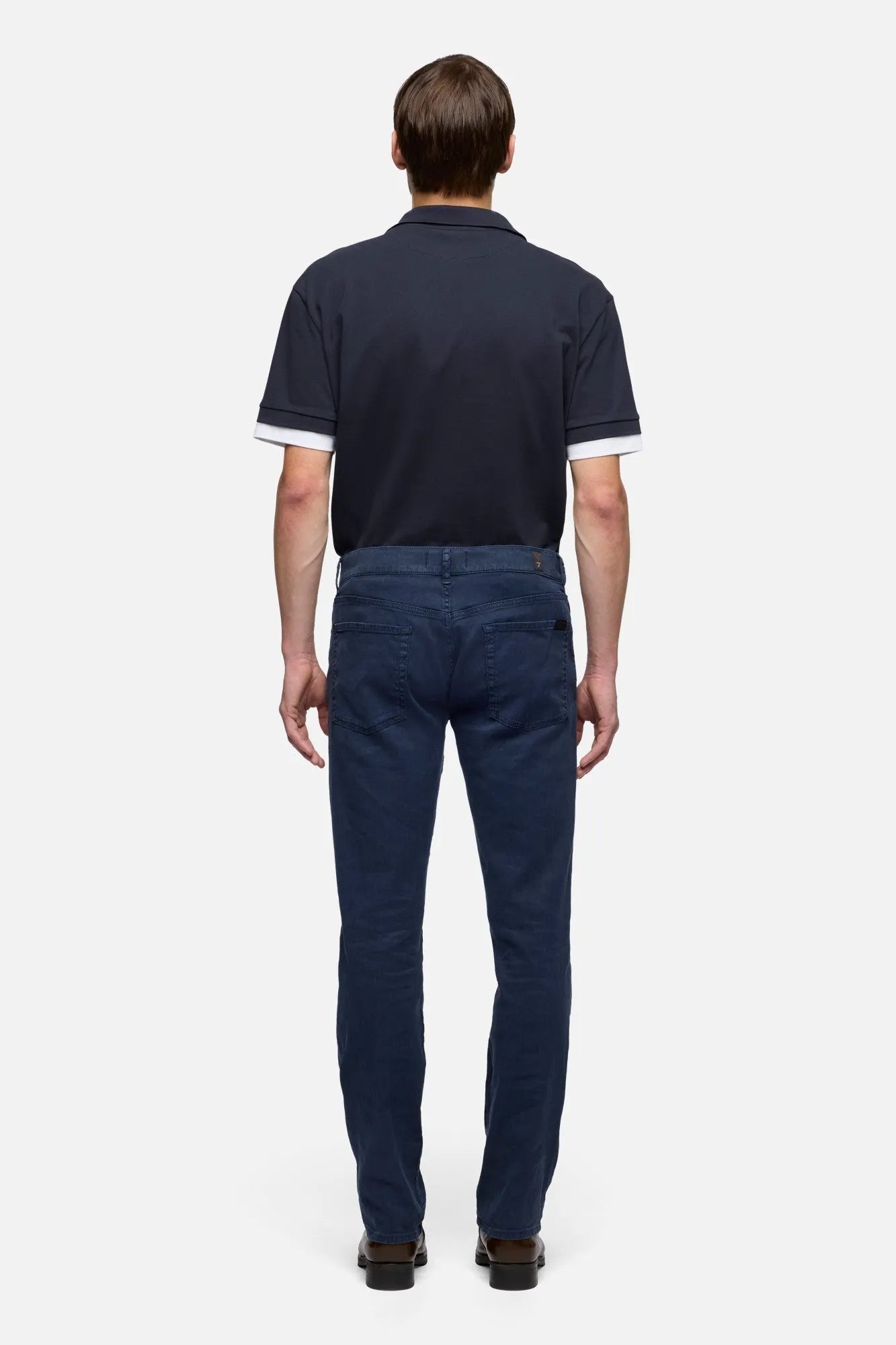 7 For All Mankind Ocean Men The Straight in Denim Linen SKU: 7TE70G06_3BL Image 05