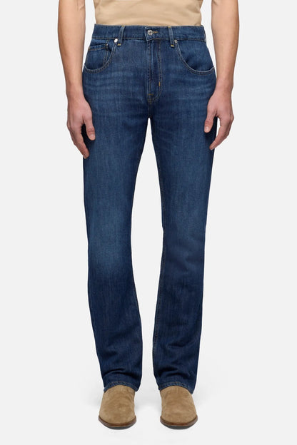 7 For All Mankind Wind Chill Men The Straight in Indigo Linen SKU: 7TE70U03_3BS Image 03