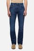 7 For All Mankind Wind Chill Men The Straight in Indigo Linen SKU: 7TE70U03_3BS Image 03