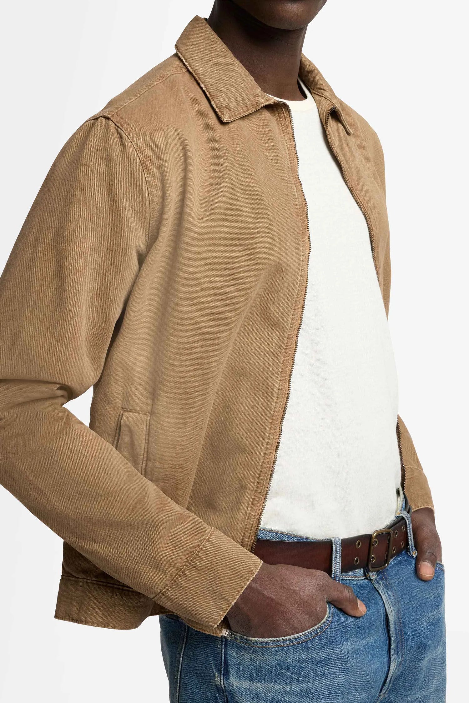 7 For All Mankind_Beige_Harrington Jacket Canvas Khaki_7TI20E44_1DG_03