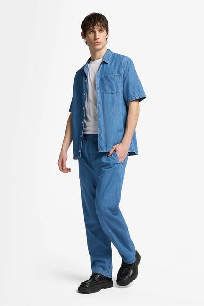 7 For All Mankind_Light Blue_Camp Shirt Short Sleeve in Cotton_7TI60E46_1DL_06