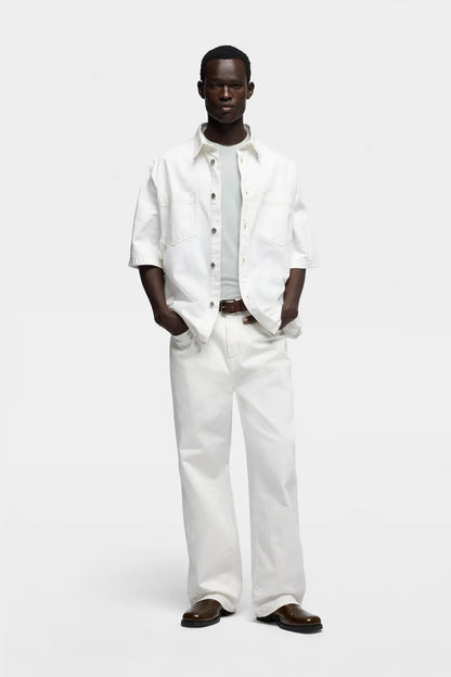 7 For All Mankind White Men Wide Leg SKU: 7TI91G86_3M9 Image 01