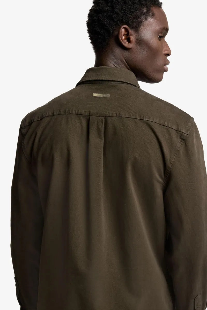 7 For All Mankind_Green_Long Sleeve Regular Shirt in Comfort Twill_7TN80E39_1NO_04