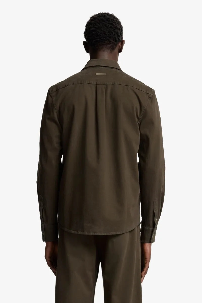 7 For All Mankind_Green_Long Sleeve Regular Shirt in Comfort Twill_7TN80E39_1NO_05