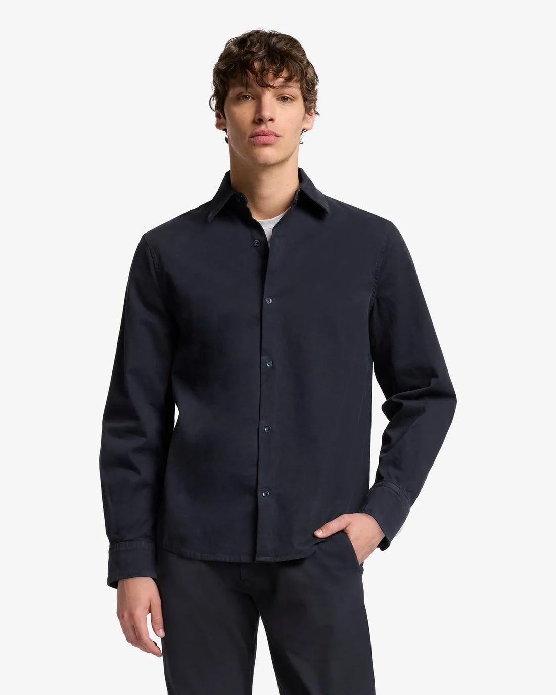 7 For All Mankind_Blue_Long Sleeve Regular Shirt in Comfort Twill_7TN80E39_1NQ_01