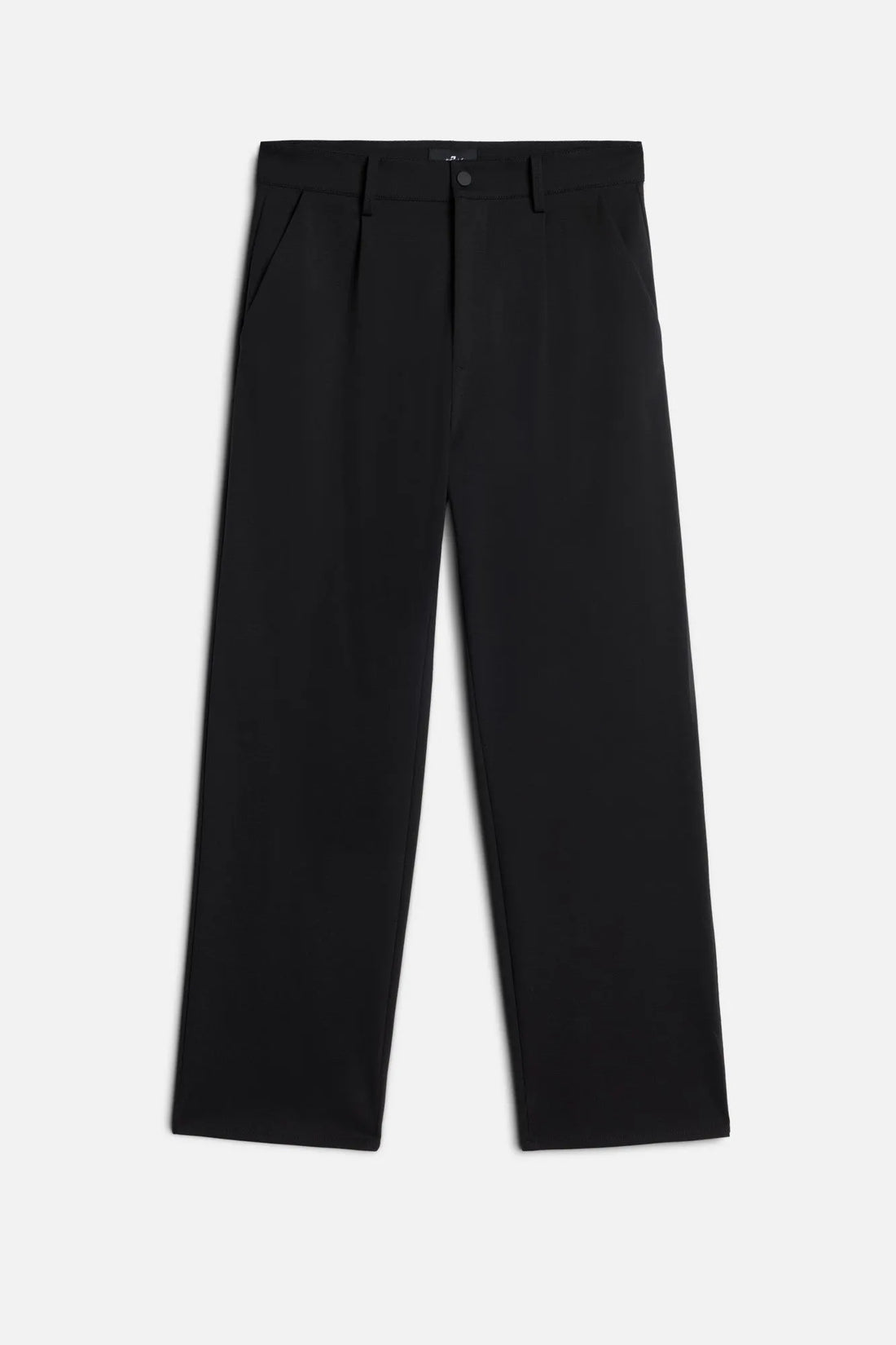 7 For All Mankind Black Men Pleated Trouser in Luxe Performance Knit SKU: 7TY50E23_BKN Image 01