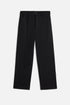 7 For All Mankind Black Men Pleated Trouser in Luxe Performance Knit SKU: 7TY50E23_BKN Image 01