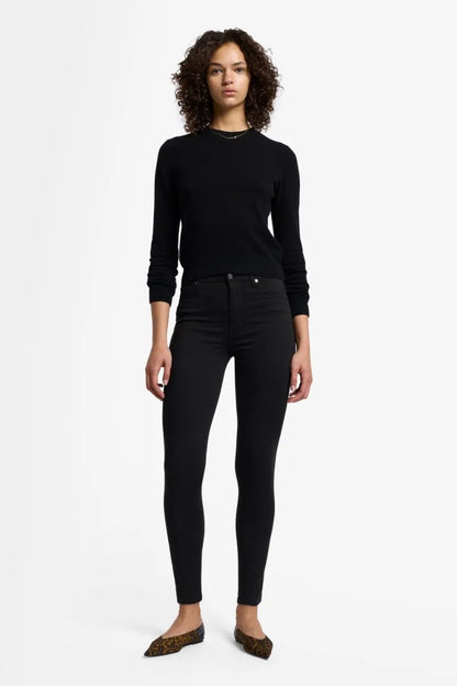 7 For All Mankind_Black_HIGH WAIST SKINNY in Slim Illusion_7U003526_SIB_01