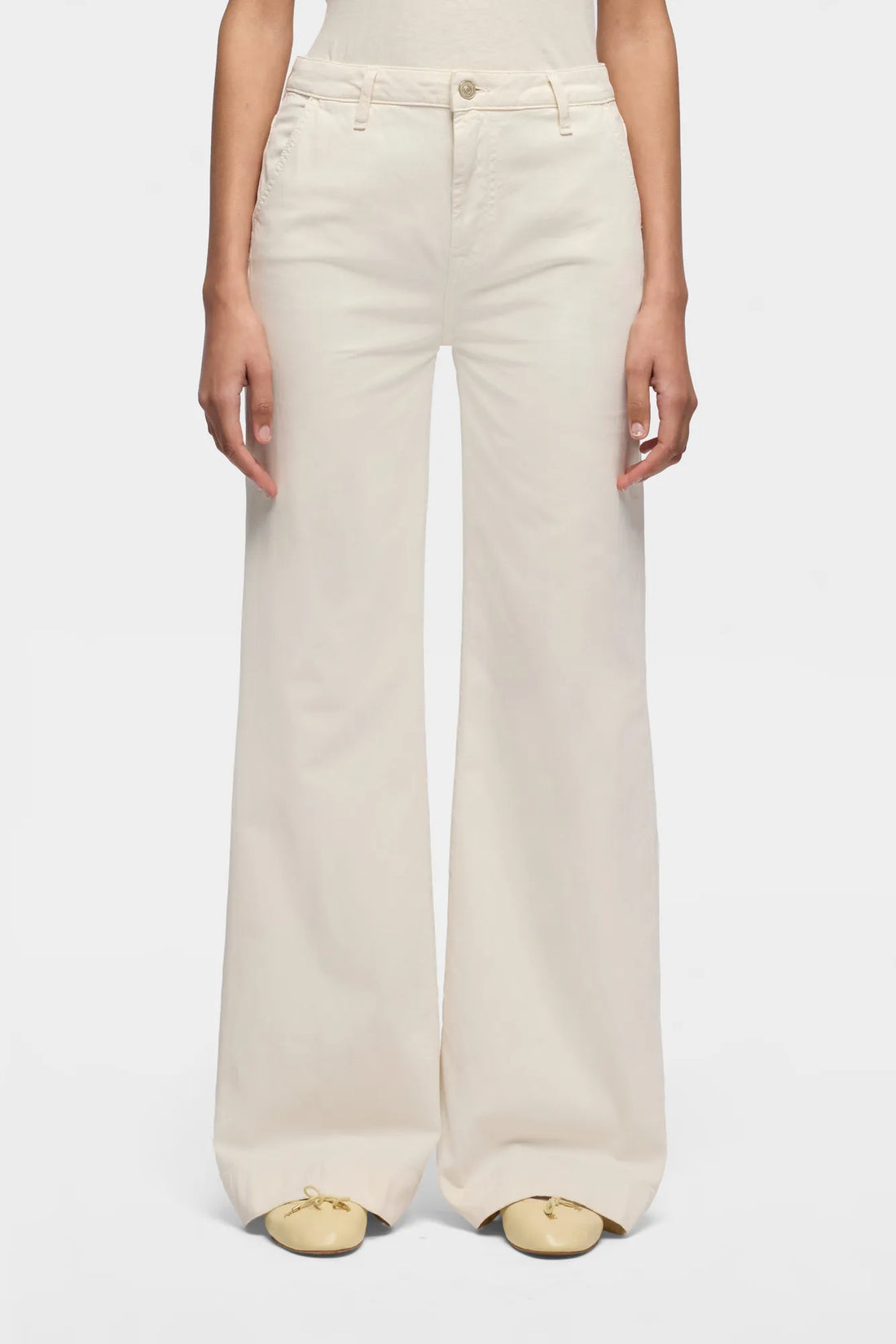 7 For All Mankind Ecru Women Modern Dojo in Comfort Twill SKU: 7U330E39_3O7 Image 02