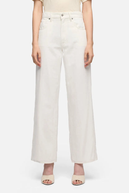 7 For All Mankind White Women Stovepipe Straight in Denim Linen SKU: 7U4N0X10_LNI Image 03