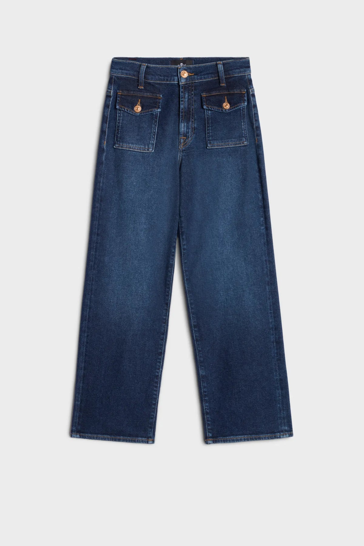 7 For All Mankind Dark Blue Women Stovepipe Straight Ankle in Luxe Vintage SKU: 7U7B0A91_3NO Image 06
