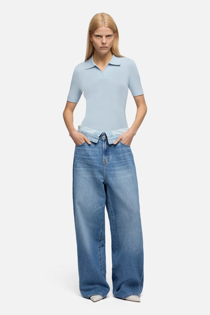 7 For All Mankind Light Blue Women Slouchy Wide Leg SKU: 7U7D0E52_3DI Image 02