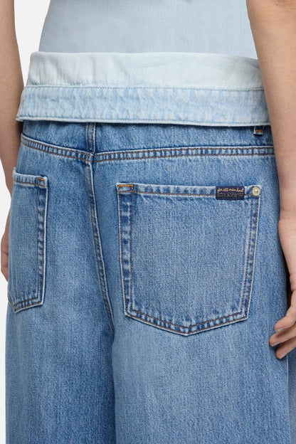 7 For All Mankind Light Blue Women Slouchy Wide Leg SKU: 7U7D0E52_3DI Image 04