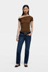 7 For All Mankind Dark Blue Women Low Cigarette Jeans SKU: 7U7E0B86_3NH Image 01