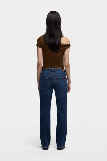 7 For All Mankind Dark Blue Women Low Cigarette Jeans SKU: 7U7E0B86_3NH Image 04