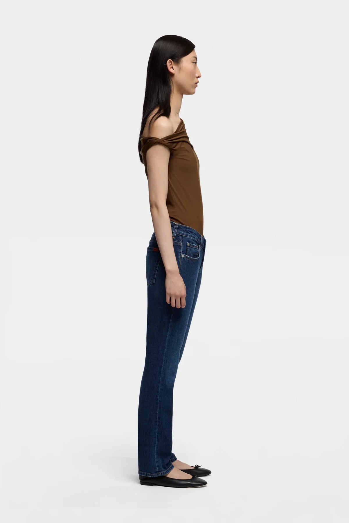 7 For All Mankind Dark Blue Women Low Cigarette Jeans SKU: 7U7E0B86_3NH Image 05