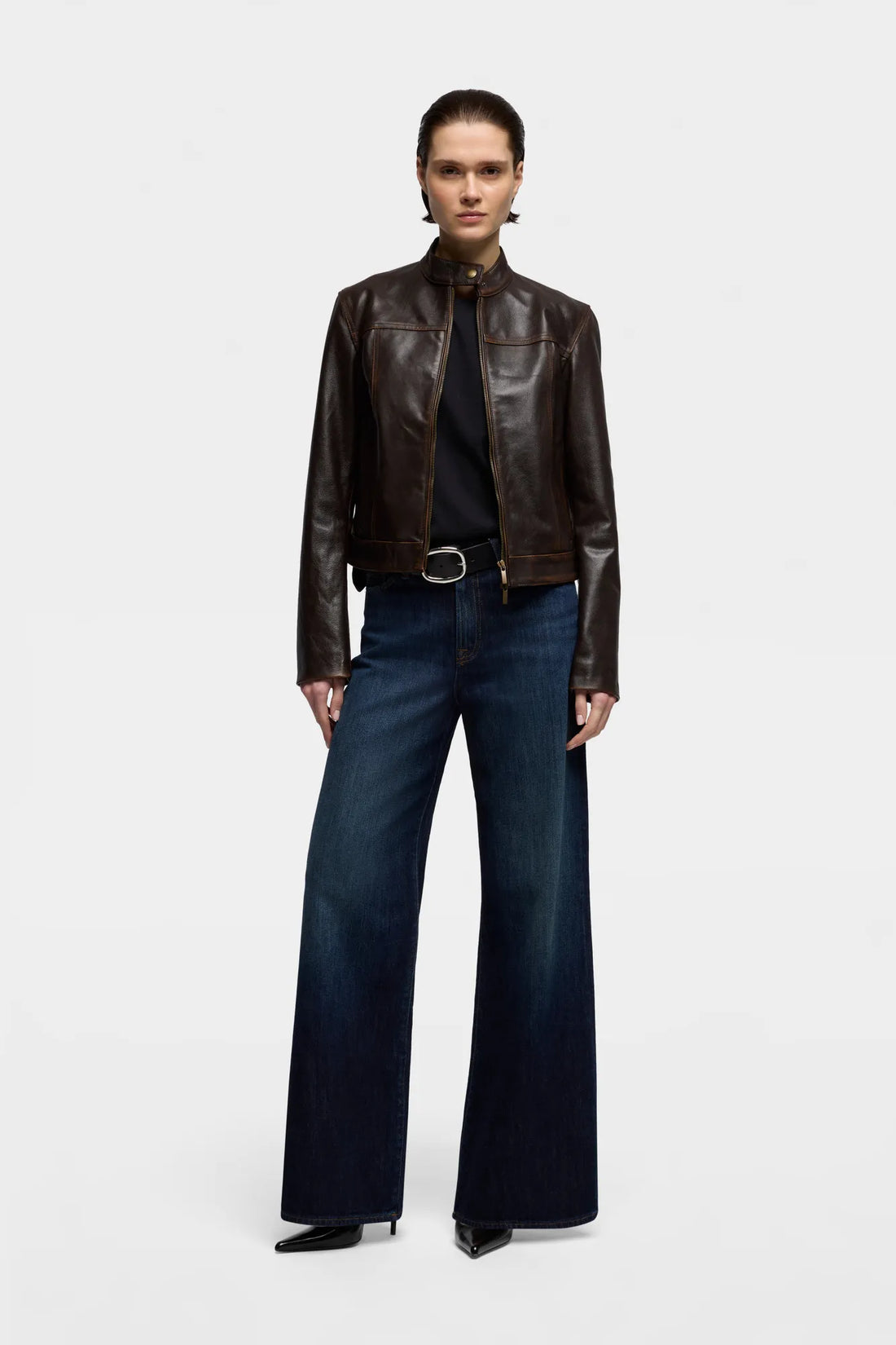 7 For All Mankind Mid Blue Women Tailorless Lotta in Airweft SKU: 7U8E0G87_DPS Image 01