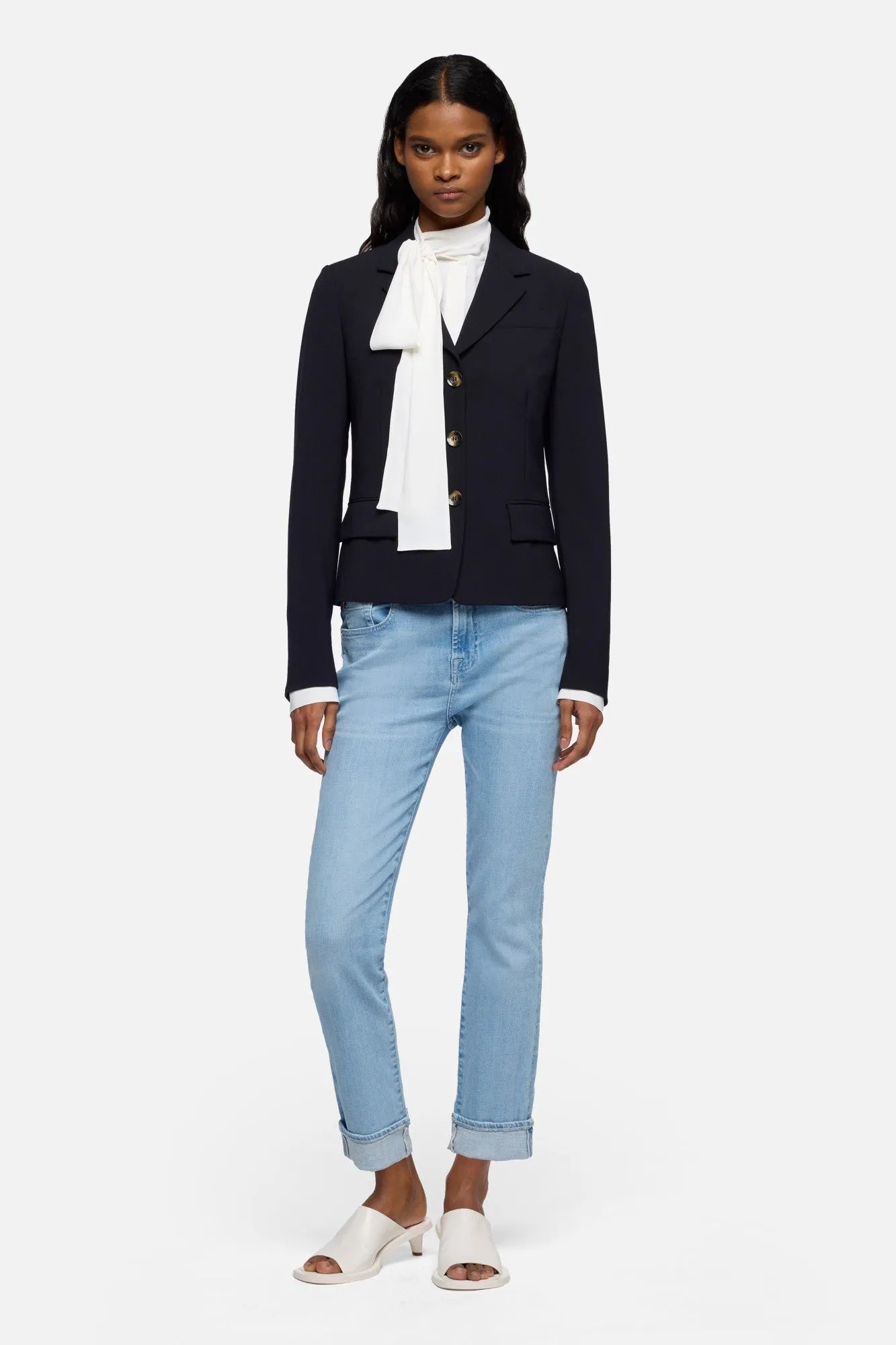 7 For All Mankind Mid Blue Women Relaxed Skinny in Slim Illusion SKU: 7UC30C12_3DH Image 02