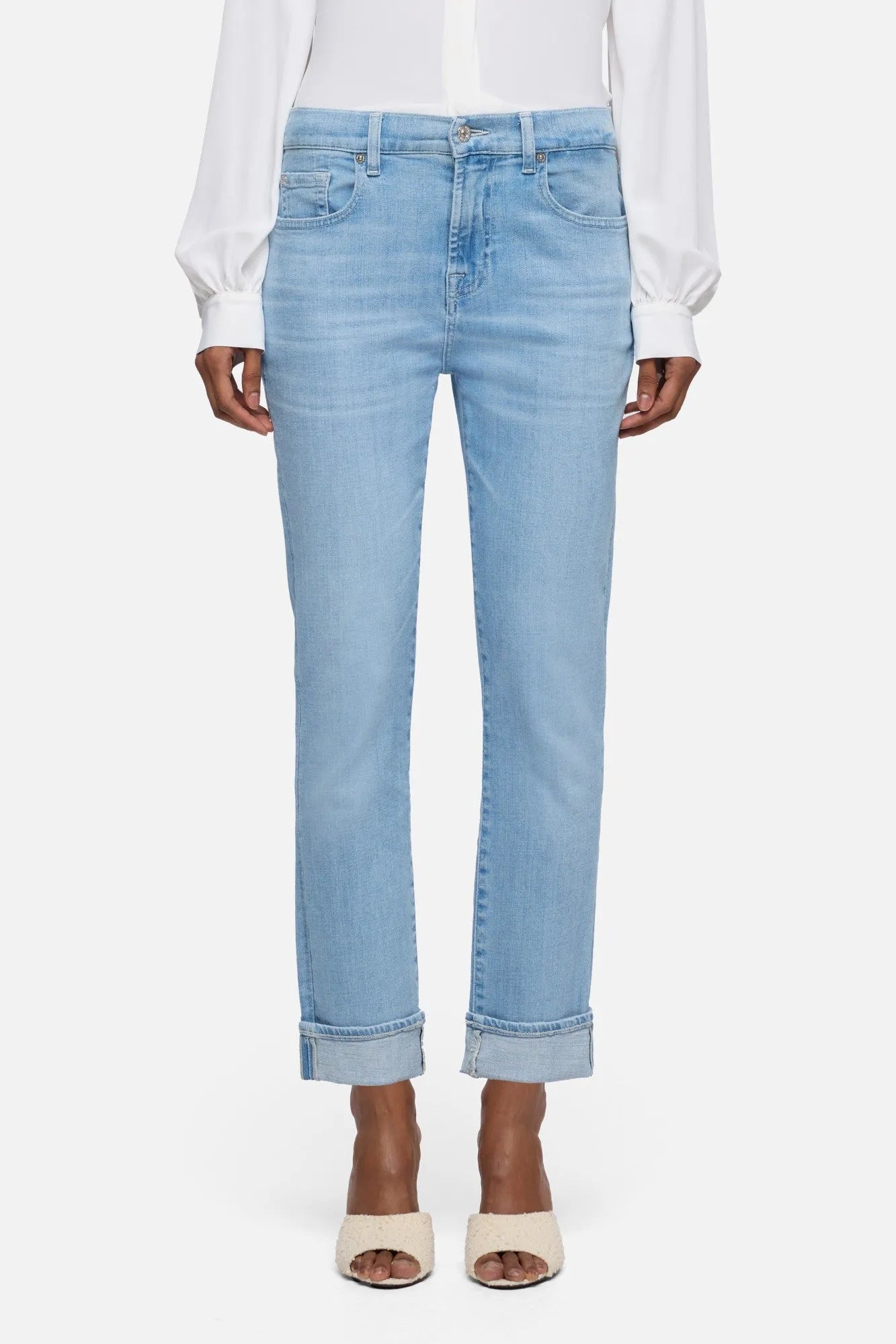 7 For All Mankind Mid Blue Women Relaxed Skinny in Slim Illusion SKU: 7UC30C12_3DH Image 03