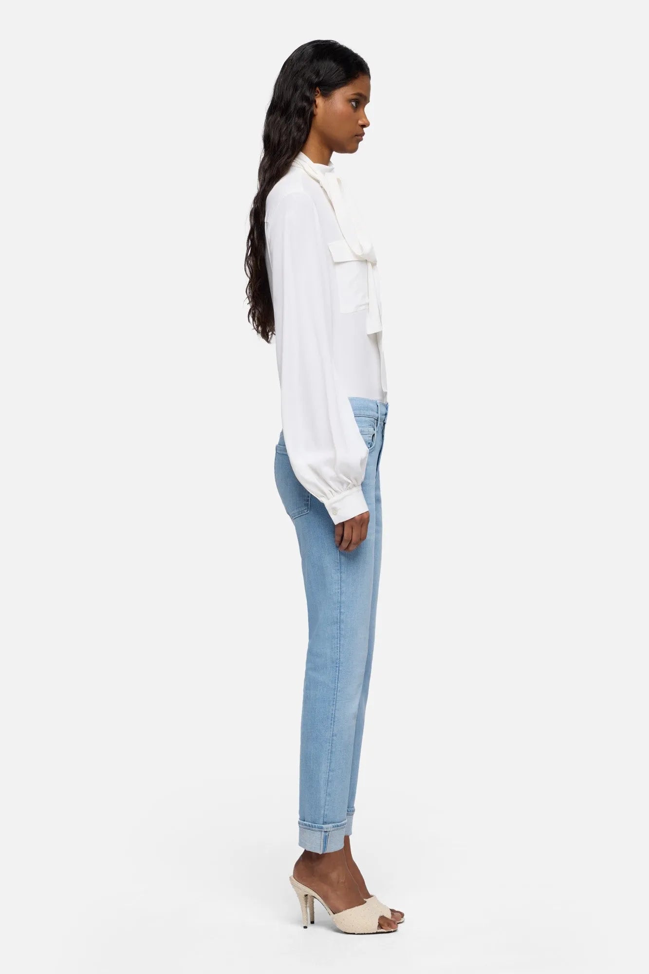 7 For All Mankind Mid Blue Women Relaxed Skinny in Slim Illusion SKU: 7UC30C12_3DH Image 06