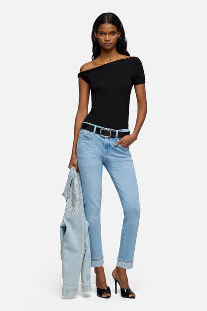 7 For All Mankind Mid Blue Women Relaxed Skinny in Slim Illusion SKU: 7UC30C12_3DH Image 07