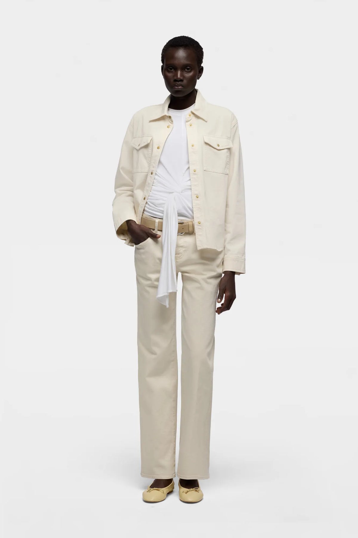 7 For All Mankind Off-White Women Calie Straight SKU: 7UC90G96_3O9 Image 01
