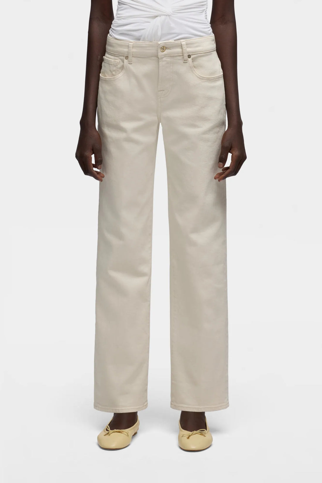 7 For All Mankind Off-White Women Calie Straight SKU: 7UC90G96_3O9 Image 02