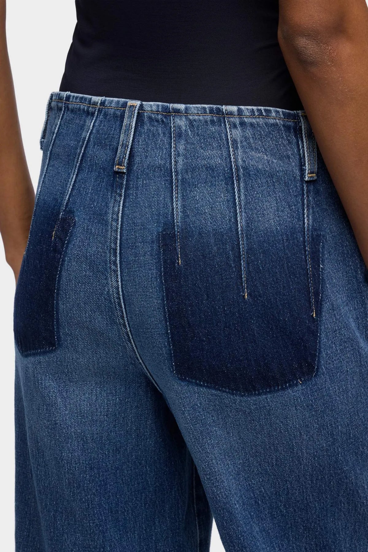7 For All Mankind Mid Blue Women Darted Stovepipe Straight SKU: 7UCW0C10_3NL Image 03
