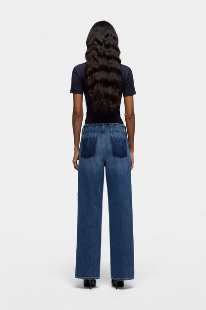 7 For All Mankind Mid Blue Women Darted Stovepipe Straight SKU: 7UCW0C10_3NL Image 04