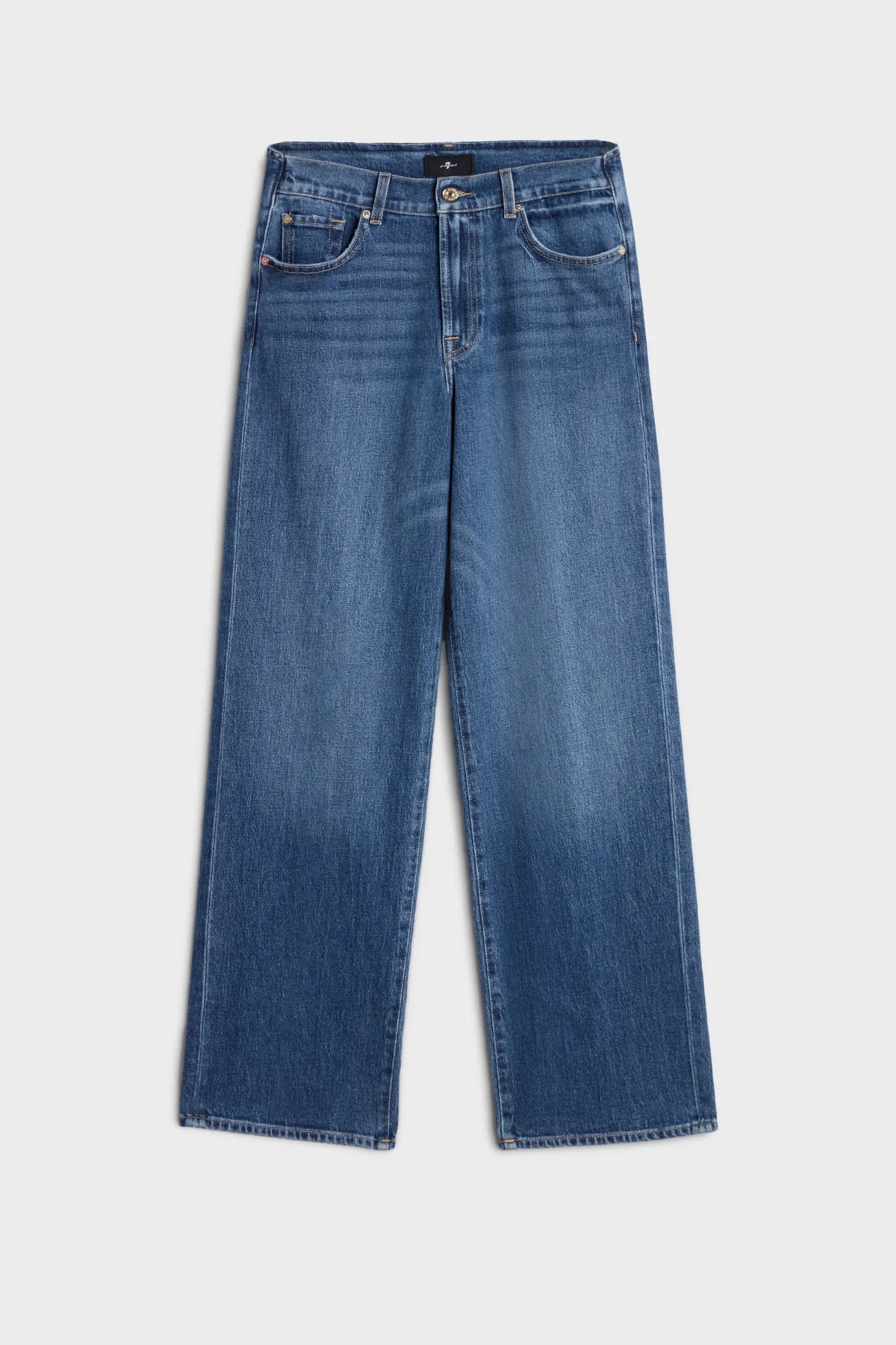 7 For All Mankind Mid Blue Women Darted Stovepipe Straight SKU: 7UCW0C10_3NL Image 06