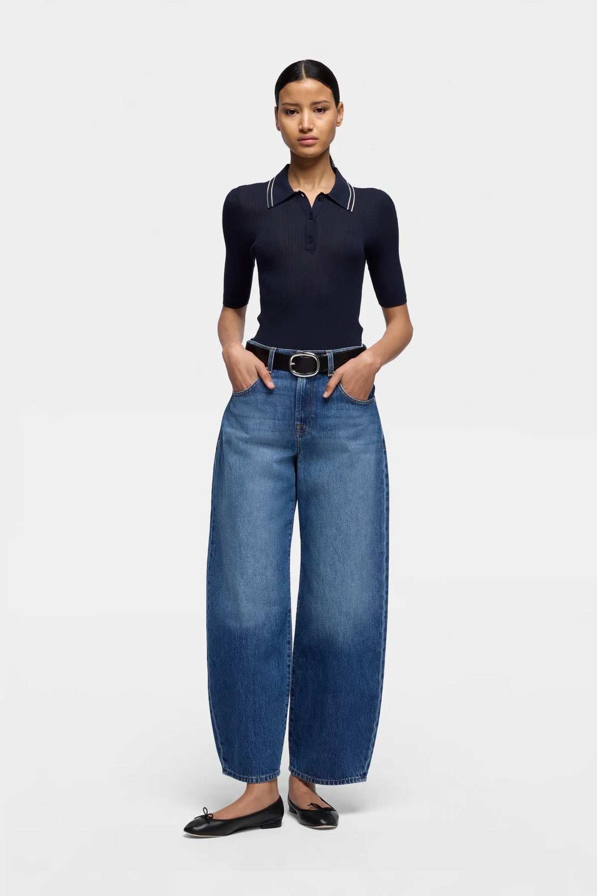 7 For All Mankind Light Blue Women Bonnie Curvilinear SKU: 7UF70E52_3NW Image 01