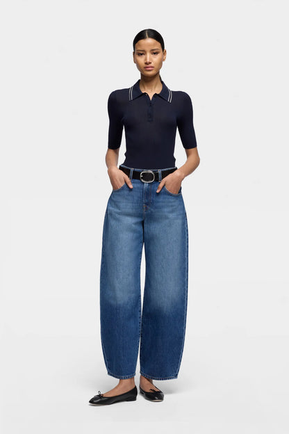7 For All Mankind Light Blue Women Bonnie Curvilinear SKU: 7UF70E52_3NW Image 01