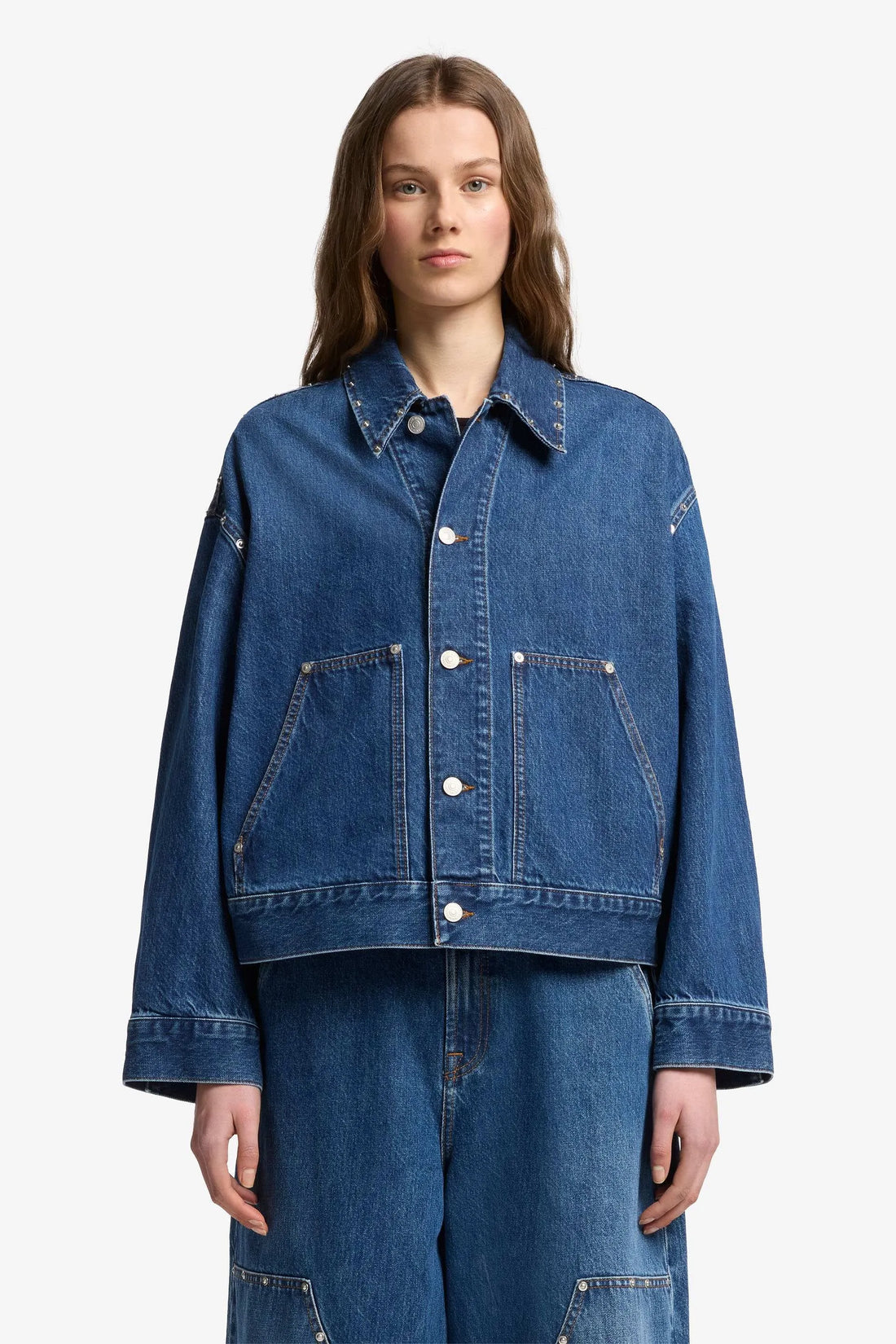 7 For All Mankind_Dark Blue_Cropped Jacket_7UJ80066_1BL_02