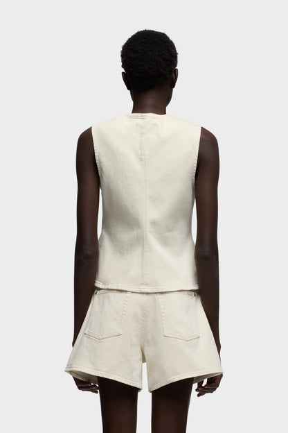 7 For All Mankind Off-White Women Lady Vest SKU: 7UK90G96_3O9 Image 04