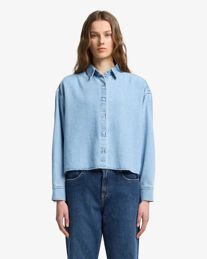 7 For All Mankind_Mid Blue_Weightless Denim Nina Cropped Shirt_7UL10E38_1BA_01
