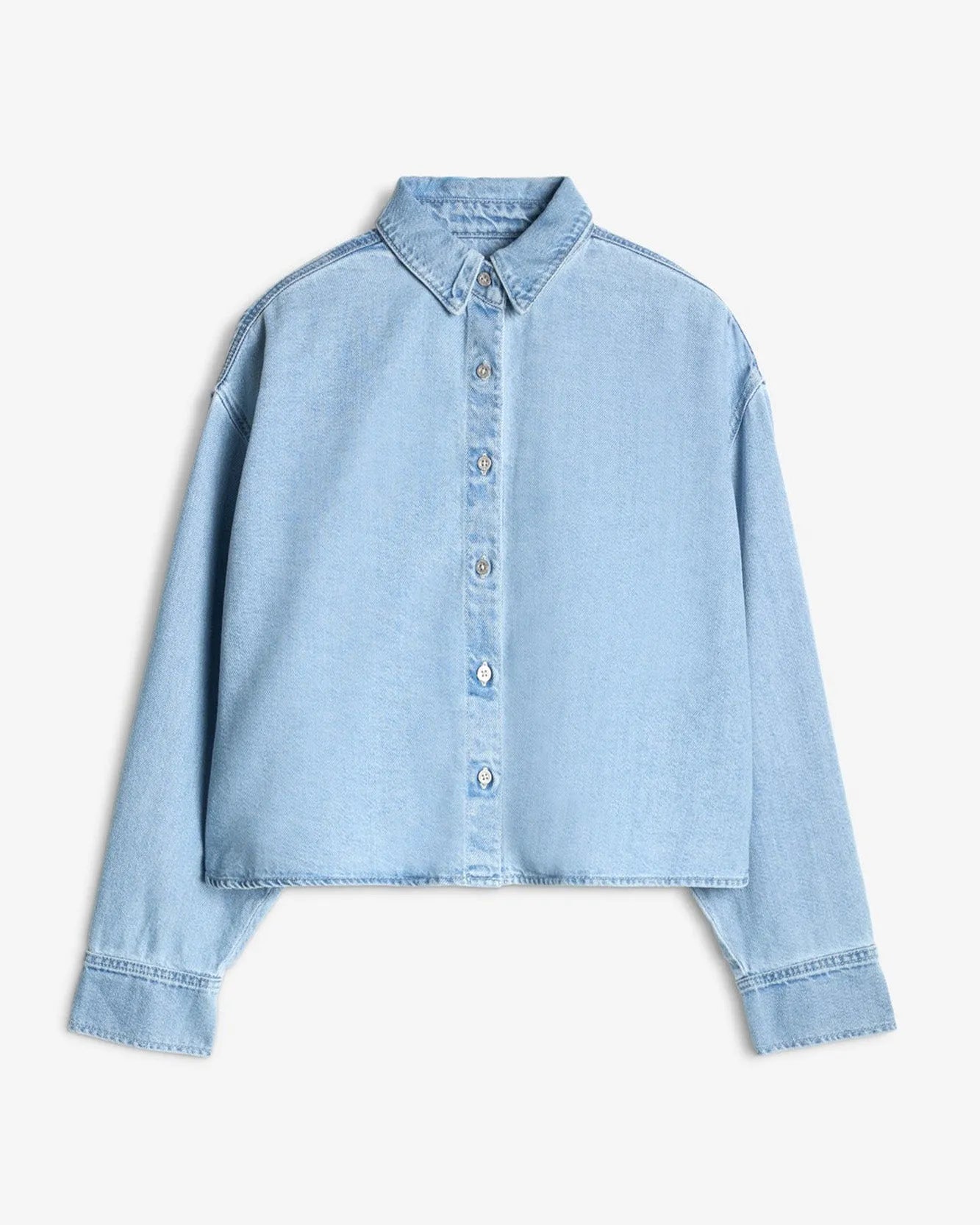 7 For All Mankind_Mid Blue_Weightless Denim Nina Cropped Shirt_7UL10E38_1BA_06