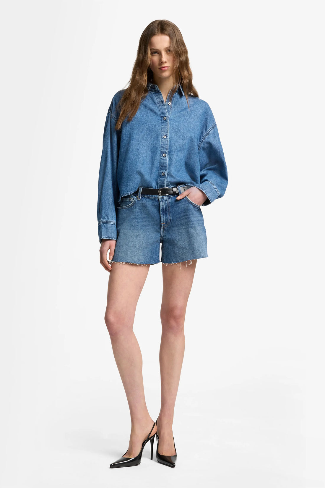 7 For All Mankind_Mid Blue_Weightless Denim Nina Cropped Shirt_7UL10E38_1BB_02