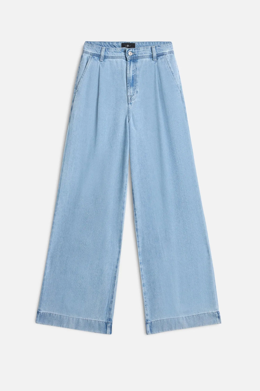 7 For All Mankind Mid Blue Women Pleated Trouser in Weightless Denim SKU: 7UL3TE38_1BA Image 01