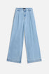 7 For All Mankind Mid Blue Women Pleated Trouser in Weightless Denim SKU: 7UL3TE38_1BA Image 01