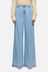 7 For All Mankind Mid Blue Women Pleated Trouser in Weightless Denim SKU: 7UL3TE38_1BA Image 03