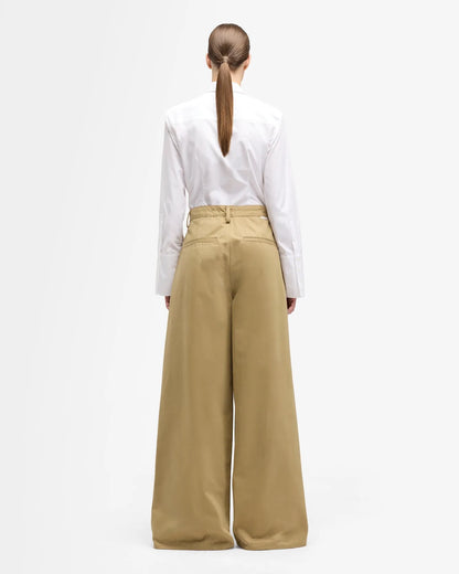 7 For All Mankind_Beige_Pleated Wide Trouser in Comfort Twill_7UX20F07_1A8_04