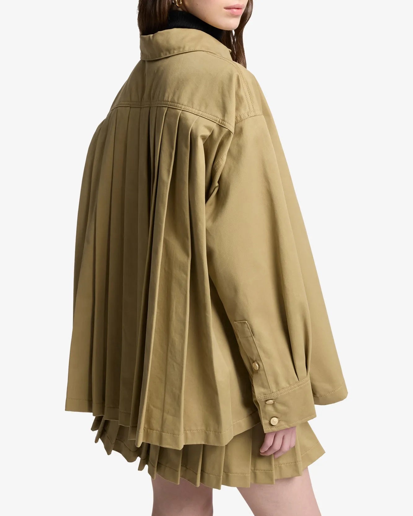 7 For All Mankind_Beige_Pleated Overshirt in Comfort Twill_7UZ10F07_1A8_03