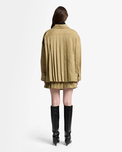 7 For All Mankind_Beige_Pleated Overshirt in Comfort Twill_7UZ10F07_1A8_04