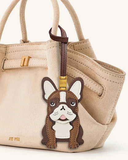 JW Pei  Brown  Women French Bulldog Bag Charm SKU: 7W94-3_Brown Image 02