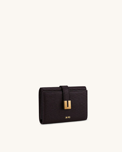 JW Pei Dark Brown Women Hana Hardware Wallet SKU: 7X603X001-3_Dark Brown Image 02